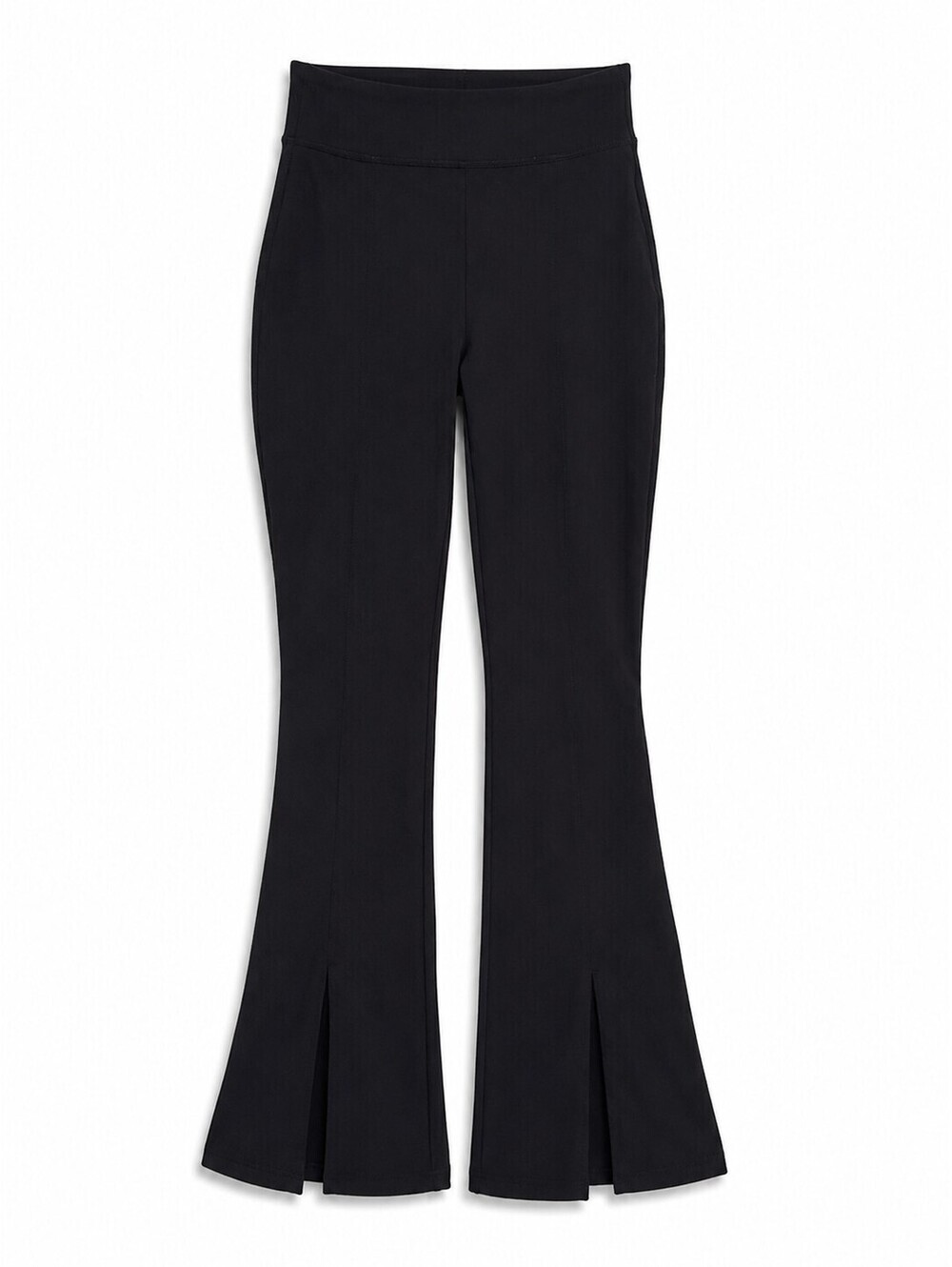 Alo Yoga Black High Waist Split Hem Leggings Pants Women's XS Stretch Athletic